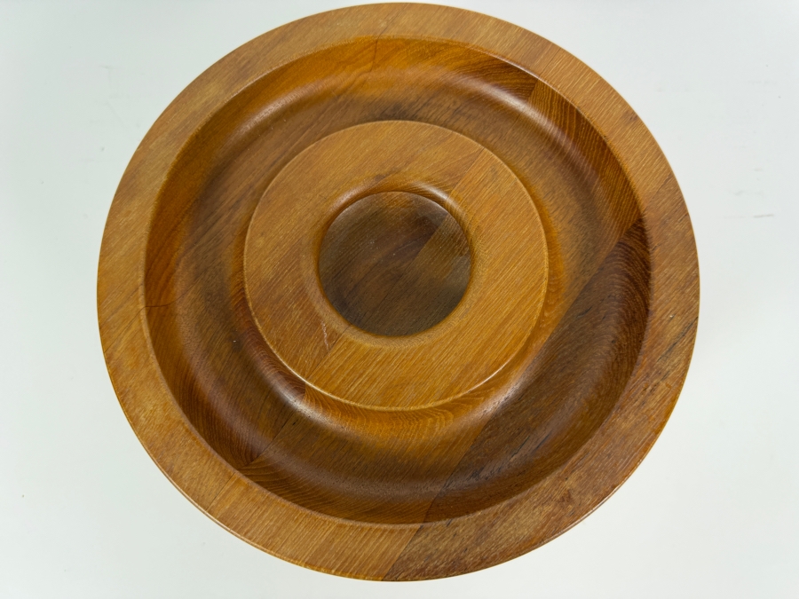 Vintage Mid-Century Modern Dansk Designs Denmark JHQ Staved Teak Ice Bucket 9'W X 5.5'H [Photo 4]