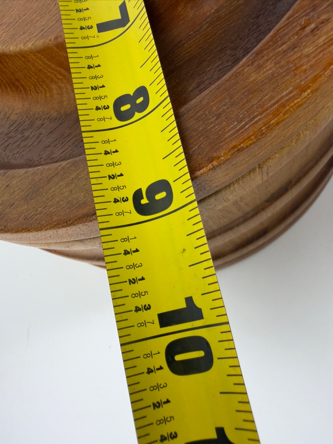 Vintage Mid-Century Modern Dansk Designs Denmark JHQ Staved Teak Ice Bucket 9'W X 5.5'H [Photo 7]