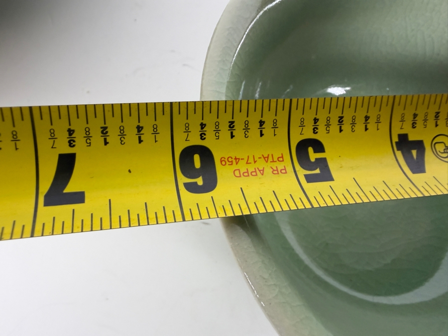 Just Added - Pair of Baan Celadon Ceramic Covered Bowls from Thailand 10W and 6W [Photo 13]