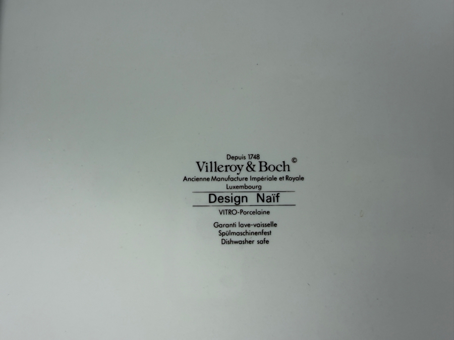 Two-Piece Villeroy & Boch Design Naif Gérard Laplau Porcelain Serving Platter And Handled Tray Set 15' W And 9'W [Photo 7]