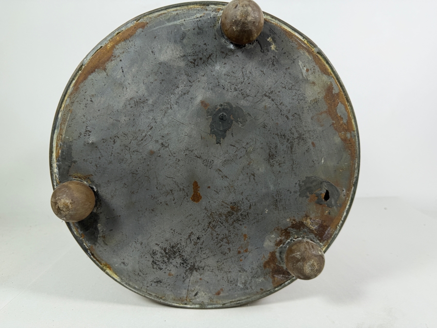 Antique Victorian Pierced Brass Cachepot Planter Stamped With English Maker Touchmark 13'H [Photo 4]