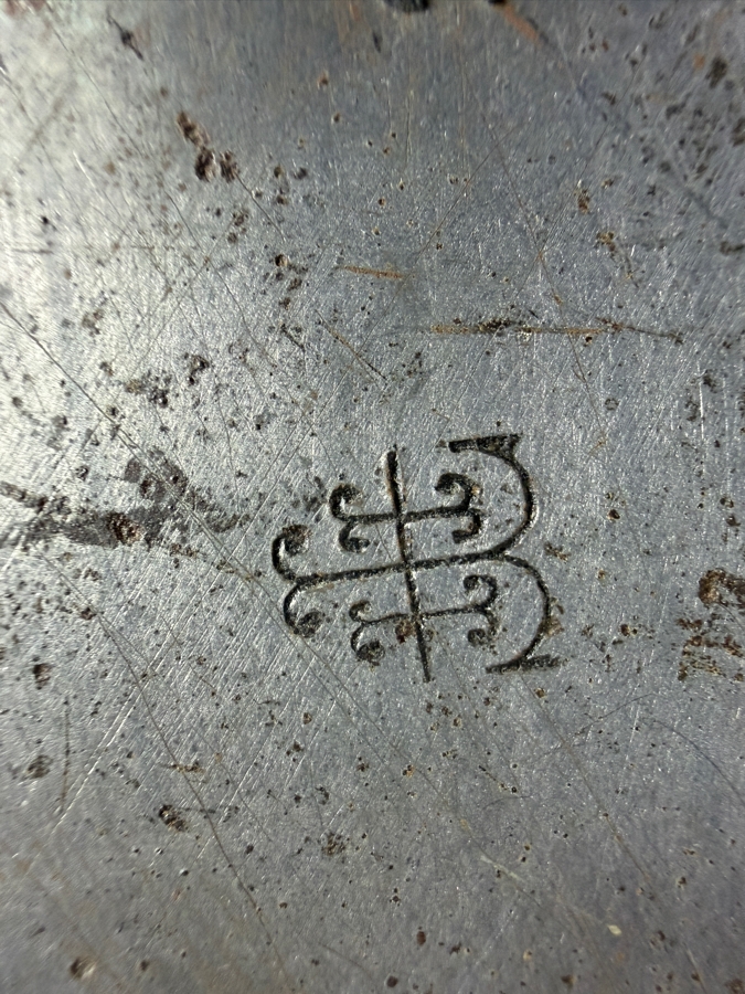 Antique Victorian Pierced Brass Cachepot Planter Stamped With English Maker Touchmark 13'H [Photo 5]