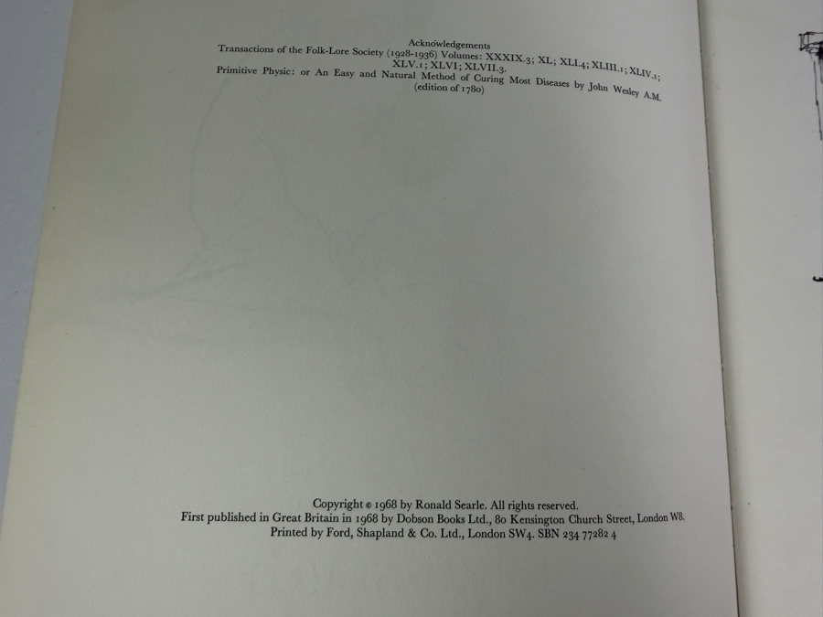 First Edition Hardcover Book Take One Toad A Book Of Ancient Remedies By Ronald Searle [Photo 4]