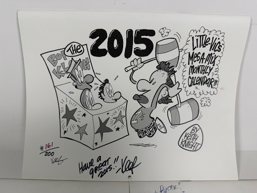 Lot Of Five Keith Knight Signed Limited-Edition Little Vics Mega-Mix Monthly Calendars [Photo 2]
