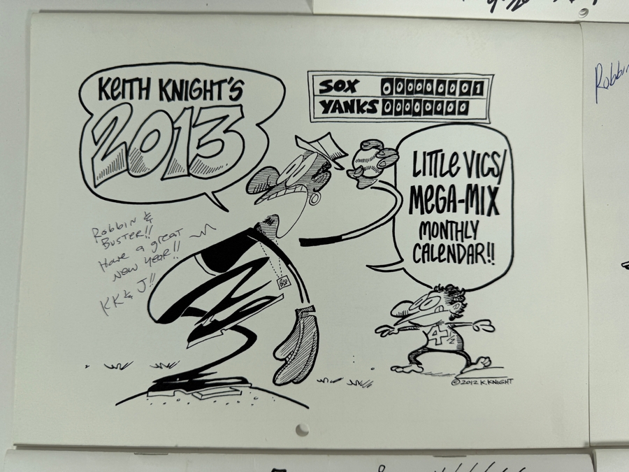 Lot Of Five Keith Knight Signed Limited-Edition Little Vics Mega-Mix Monthly Calendars [Photo 4]