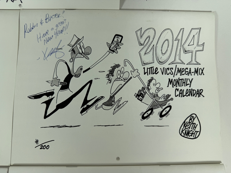 Lot Of Five Keith Knight Signed Limited-Edition Little Vics Mega-Mix Monthly Calendars [Photo 6]