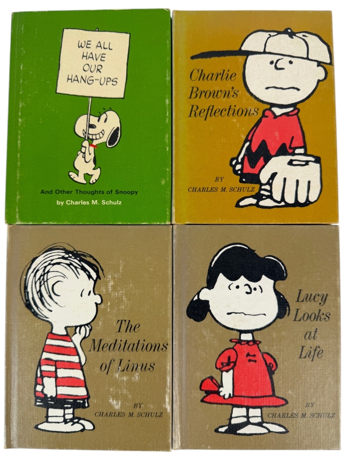 Lot Of Four Vintage 1960s Hallmark Peanuts Philosophers Mini Hardcover Books By Charles M Schulz