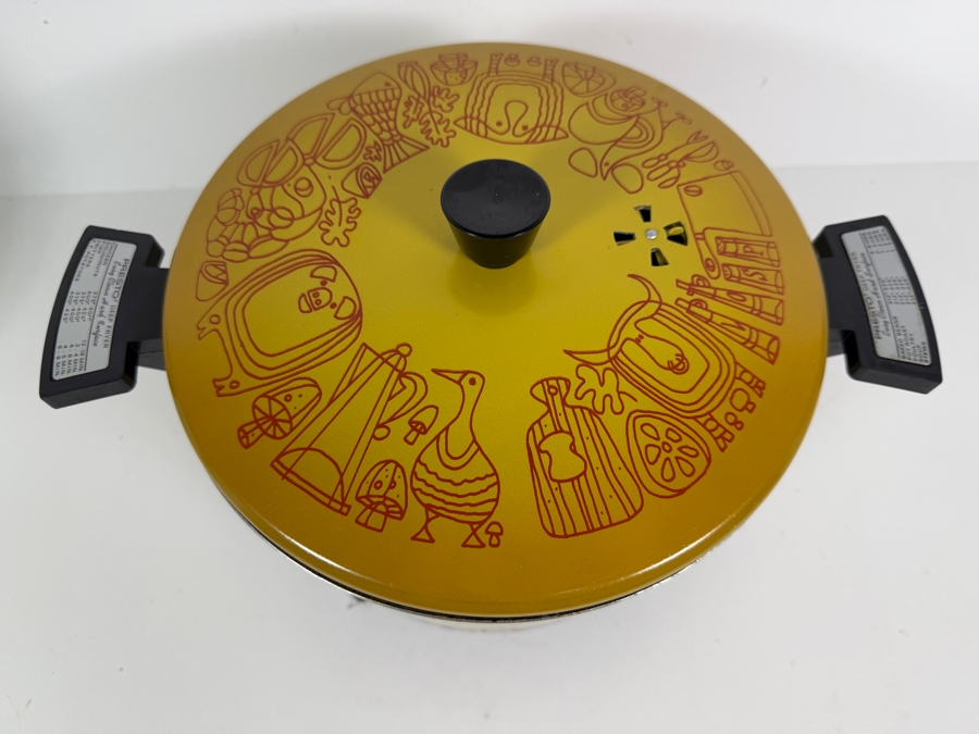 Vintage 1970s Presto Deluxe Electric Deep Fryer Grandpappy Pot Harvest Gold [Photo 2]