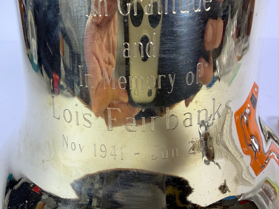 Large Polished Cast Brass Presentation Bell 8.5'W [Photo 4]