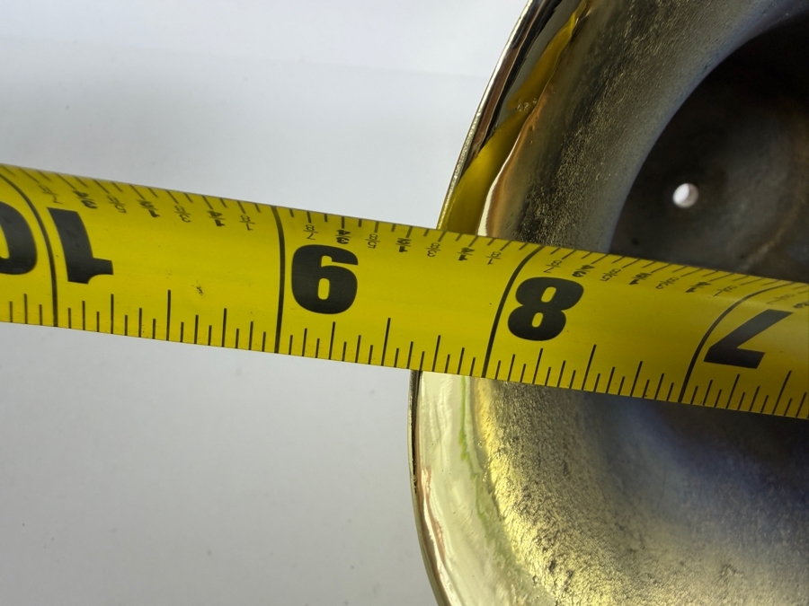 Large Polished Cast Brass Presentation Bell 8.5'W [Photo 7]