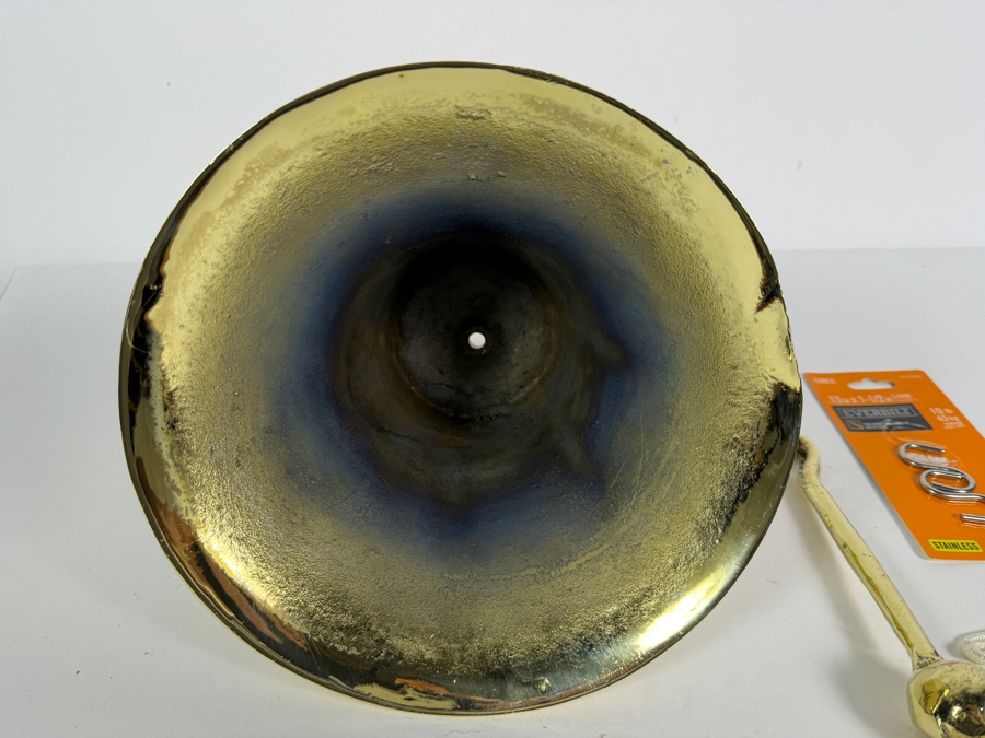 Large Polished Cast Brass Presentation Bell 8.5'W [Photo 6]