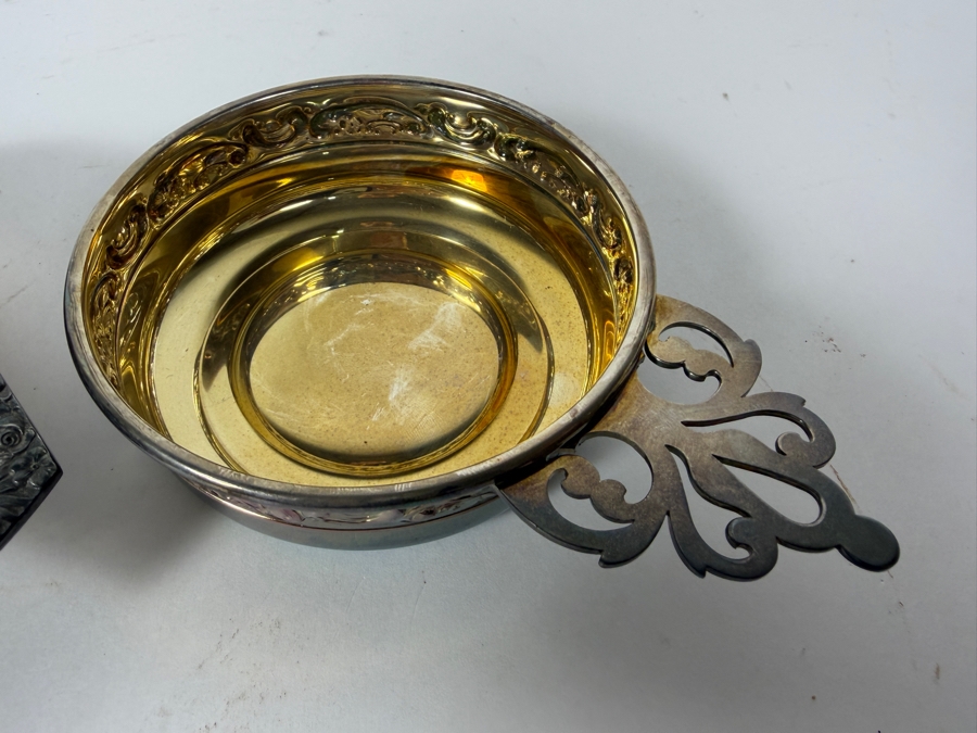 Pair of Vintage Gorham and Towle Silverplate Tastevins [Photo 4]