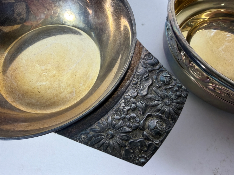 Pair of Vintage Gorham and Towle Silverplate Tastevins [Photo 3]
