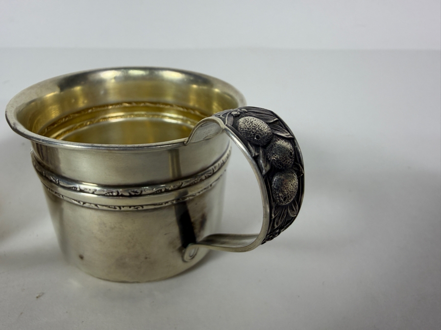 Two Antique Sterling Silver Baby Cups 81.7g ($151 Silver Melt Value) [Photo 3]