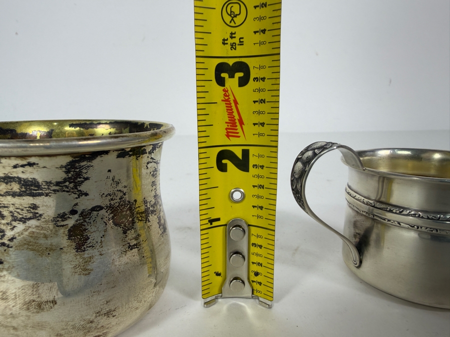 Two Antique Sterling Silver Baby Cups 81.7g ($151 Silver Melt Value) [Photo 8]