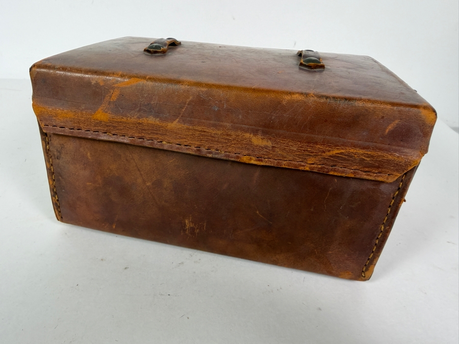 Vintage Hand Carved Bone And Bamboo Mahjong Set In Original Fitted Leather Case With 1948 National Mah Jongg League Rules Booklet [Photo 21]