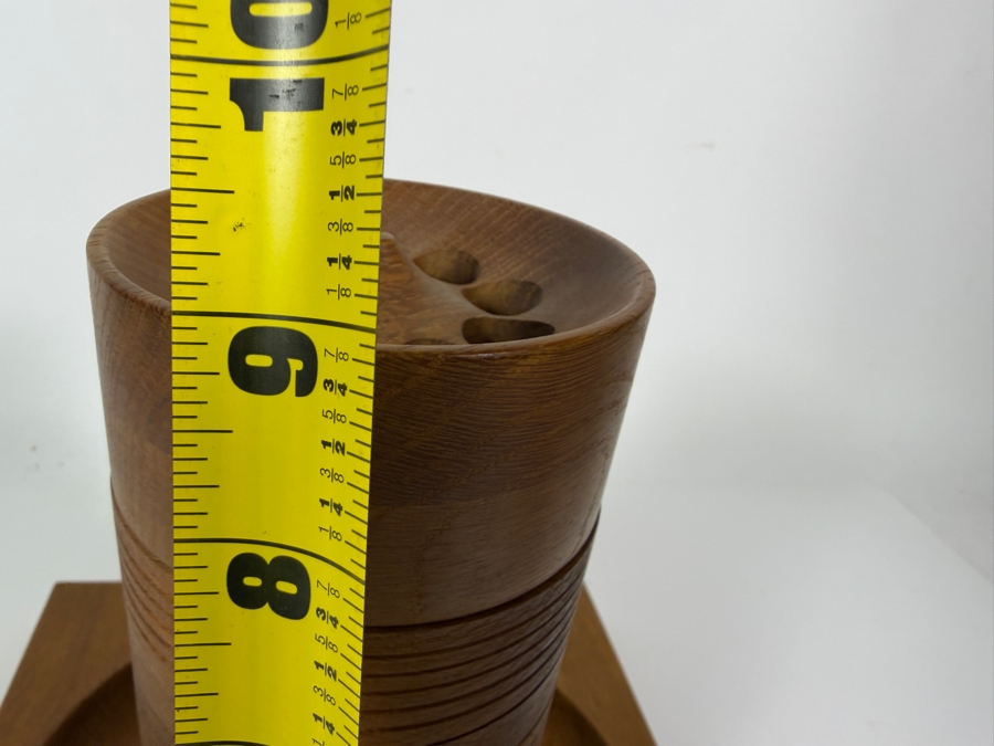 Vintage Danish Modern Teak Tarnspil Tower Game Designed By Piet Hein For Skjode Skjern Denmark Featuring Multi Tonal Wooden Marbles And Instructions 9' X 9' X 9' [Photo 14]