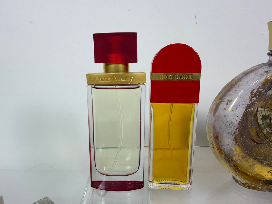 Vintage Estate Lot of Fourteen Assorted Commercial Women Fragrance and Miniature Perfume Bottles Including Elizabeth Arden Red Door True Love and Worth [Photo 8]