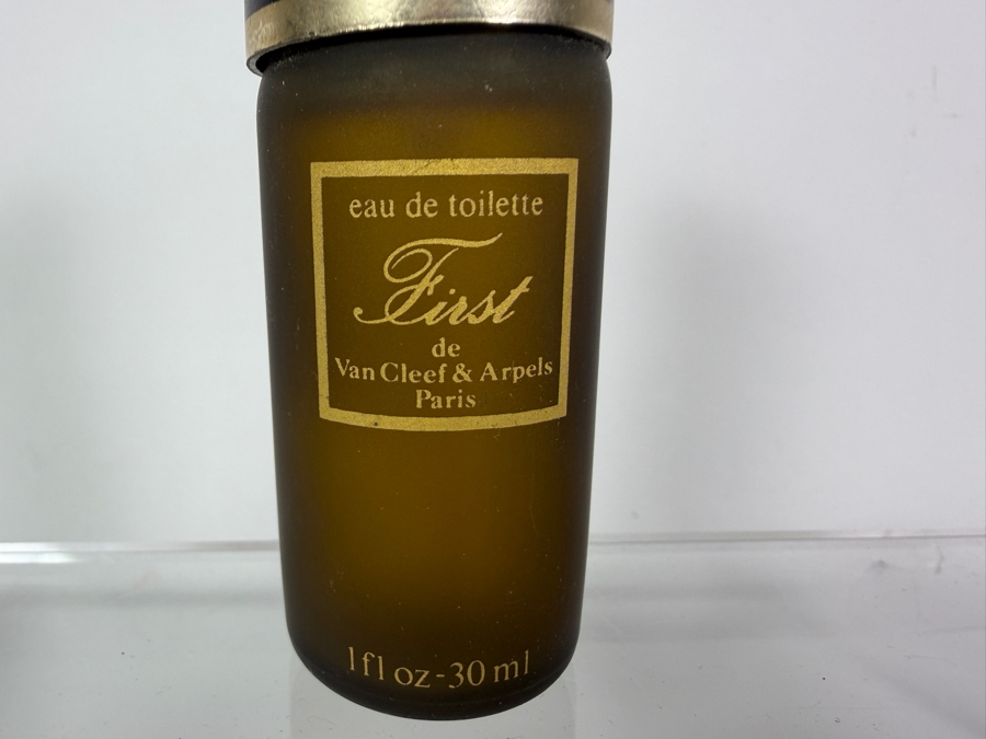 Vintage First De Van Cleef And Arpels Paris Eau De Toilette 30ml Frosted Glass Spray Bottle  [Photo 3]