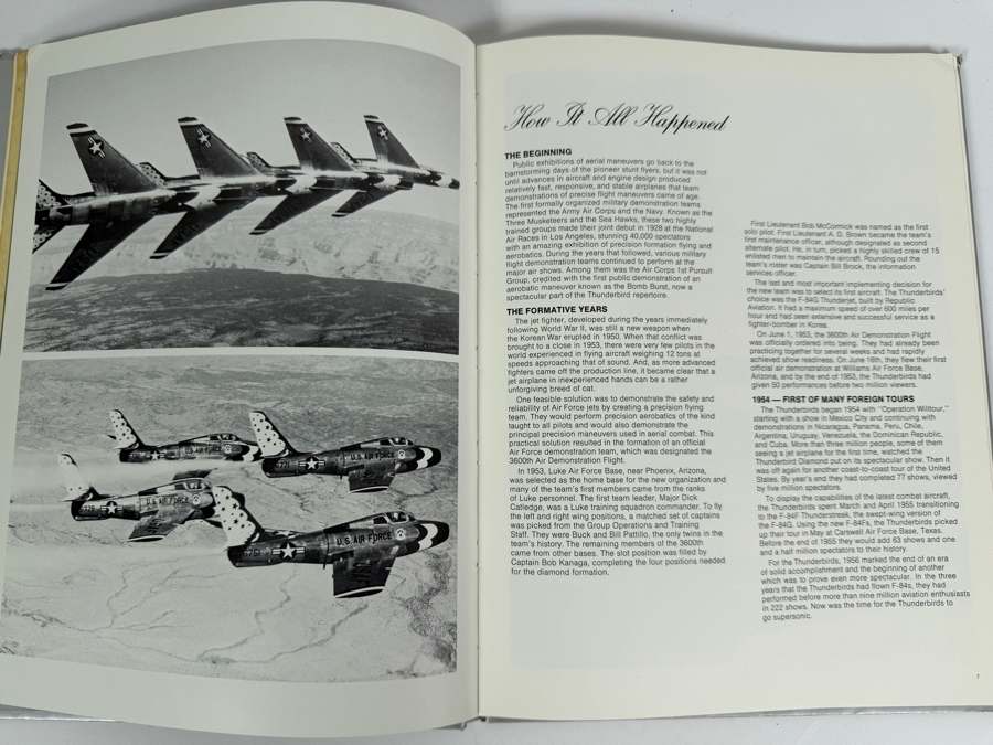 Autographed 1977 United States Air Force Thunderbirds 25th Year Commemorative Yearbook Signed By Commander Dan Cherry And All of the Thunderbird Pilots [Photo 4]