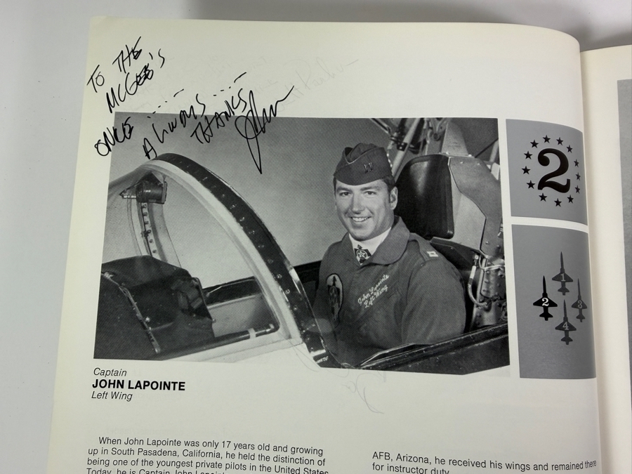 Autographed 1977 United States Air Force Thunderbirds 25th Year Commemorative Yearbook Signed By Commander Dan Cherry And All of the Thunderbird Pilots [Photo 7]