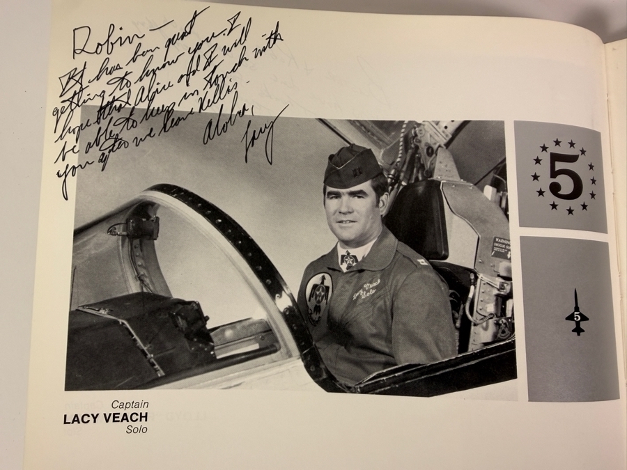 Autographed 1977 United States Air Force Thunderbirds 25th Year Commemorative Yearbook Signed By Commander Dan Cherry And All of the Thunderbird Pilots [Photo 10]