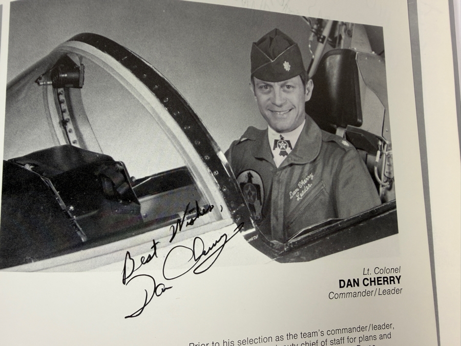 Autographed 1977 United States Air Force Thunderbirds 25th Year Commemorative Yearbook Signed By Commander Dan Cherry And All of the Thunderbird Pilots [Photo 6]