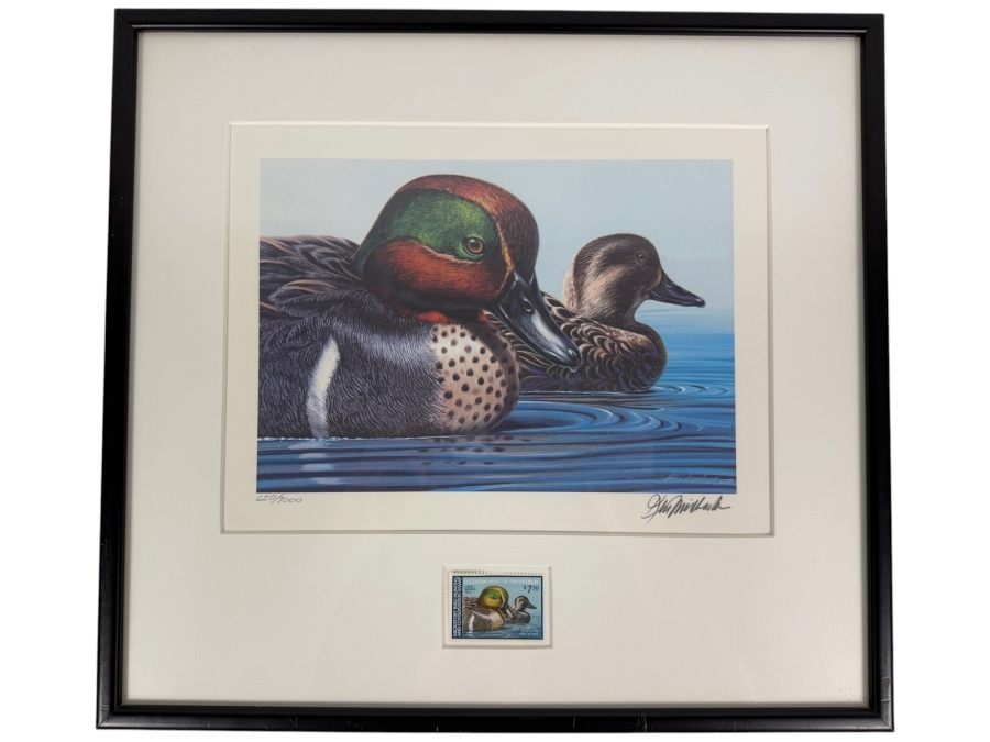 Framed 1979 1980 Federal Duck Stamp Limited Edition 620/7,000 Print Signed By Ken Michaelsen