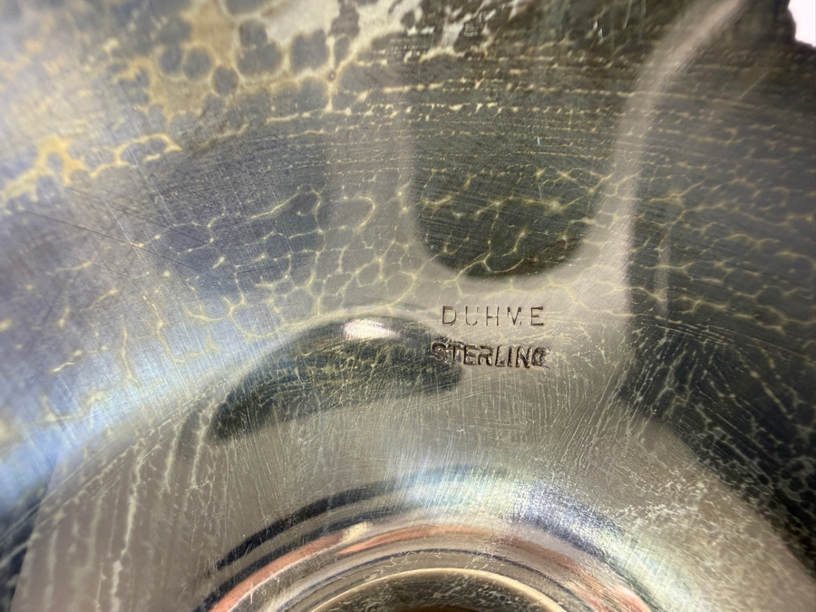 Exceptional Antique Art Nouveau Duhme (Considered the 'Tiffany of Cincinnati') Sterling Silver Footed Bowl Compote Tazza 9.5W X 4H 473.7g (Silver Melt Value $916) [Photo 17]