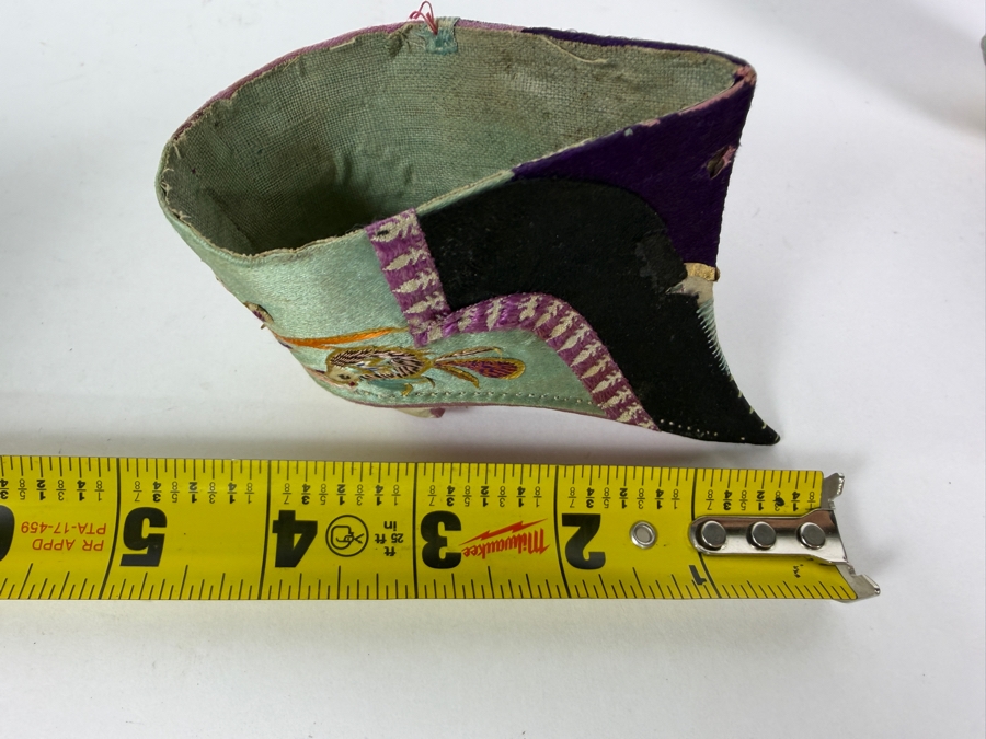 Just Added - Antique Chinese Qing Dynasty Lotus Shoes for Bound Feet 4.5'L [Photo 12]