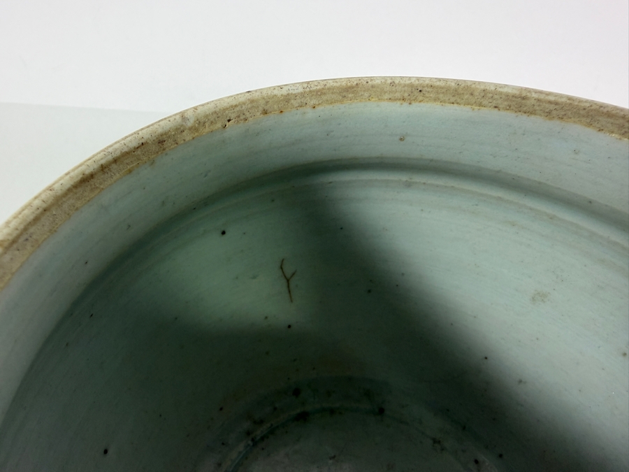Just Added - Antique Chinese Blue & White Porcelain Jar 6W X 5.5H [Photo 6]