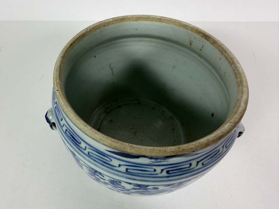 Just Added - Antique Chinese Blue & White Porcelain Jar 6W X 5.5H [Photo 5]