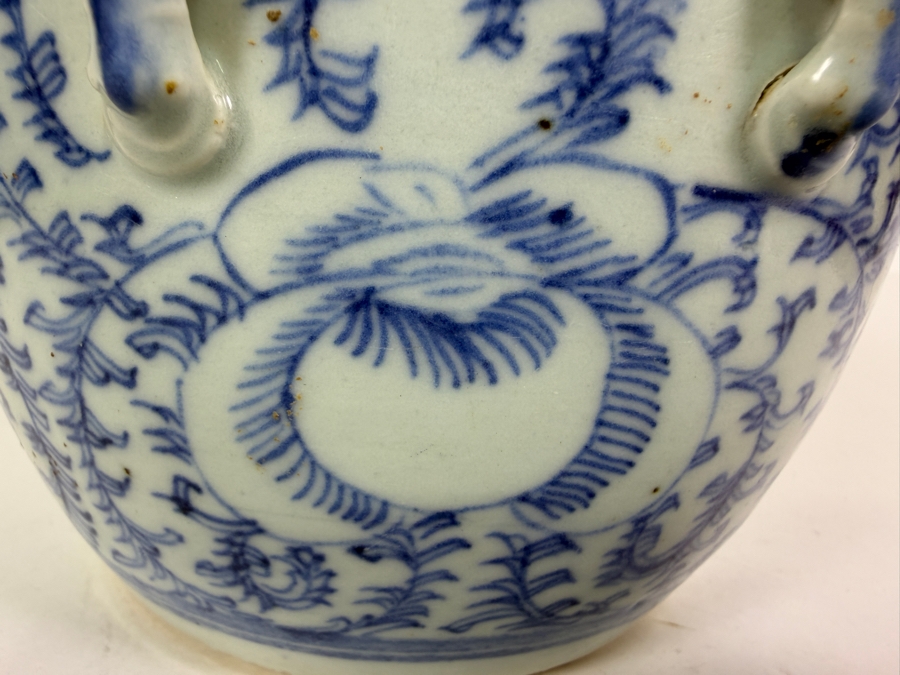 Just Added - Antique Chinese Blue & White Porcelain Jar 7W X 5.5H [Photo 6]