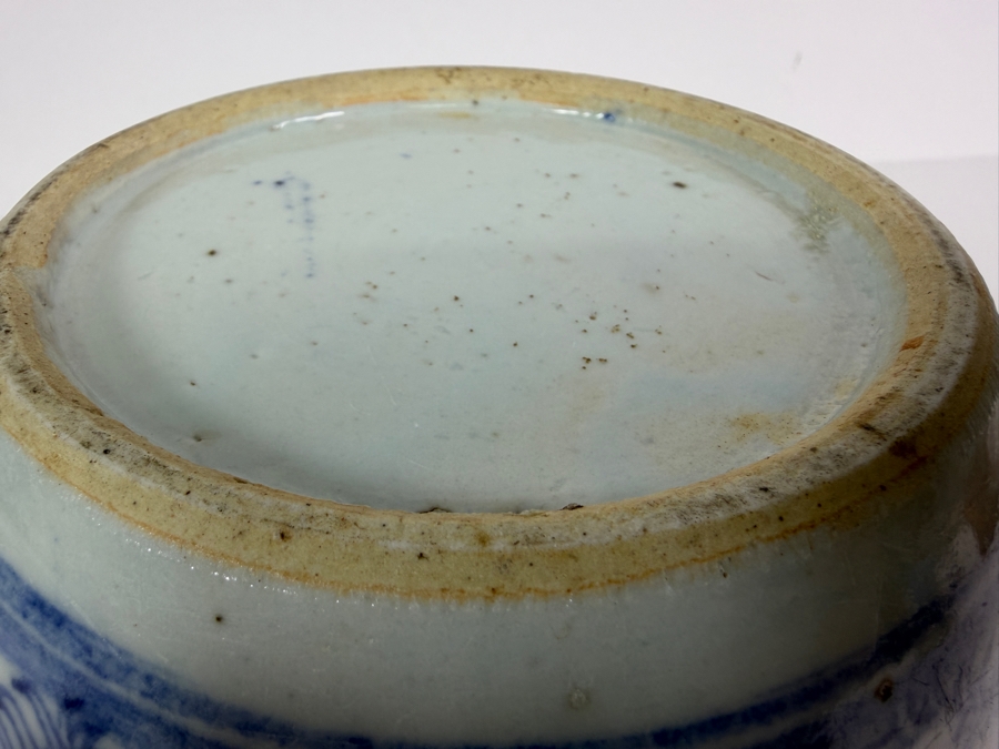 Just Added - Antique Chinese Blue & White Porcelain Jar 7W X 5.5H [Photo 9]