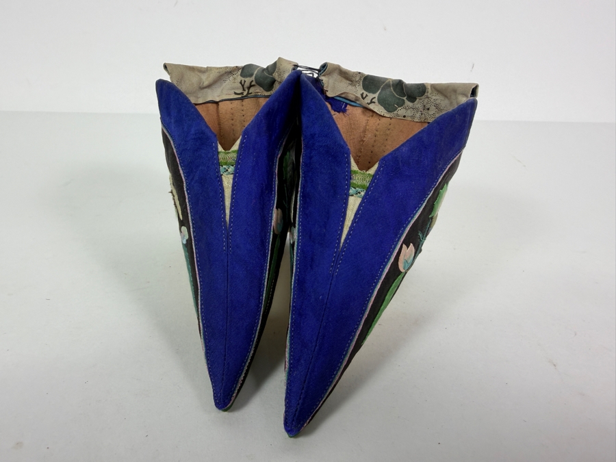Just Added - Antique Chinese Qing Dynasty Lotus Shoes for Bound Feet 6'L [Photo 6]