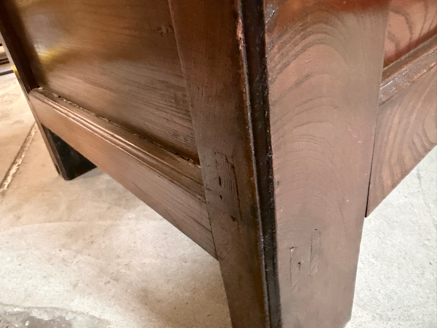 Just Added - Antique 19th Century Korean Elmwood Panel Rice Grain Storage Chest, Dwiju Originally In Bonhams Auction But Pulled By Our Client (O'Brien Collection of Asian Art) - Click To See Bonham Listing in Details Page - 44 X 28 X 40 Estimate $3k-$5k [Photo 7]