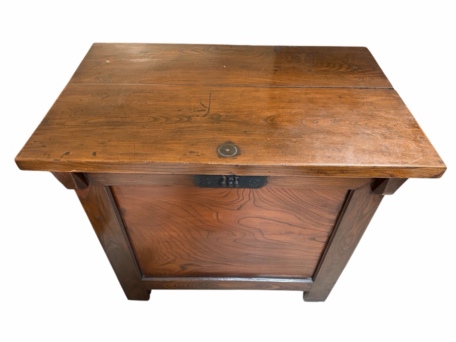 Just Added - Antique 19th Century Korean Elmwood Panel Rice Grain Storage Chest, Dwiju Originally In Bonhams Auction But Pulled By Our Client (O'Brien Collection of Asian Art) - Click To See Bonham Listing in Details Page - 44 X 28 X 40 Estimate $3k-$5k [Photo 2]