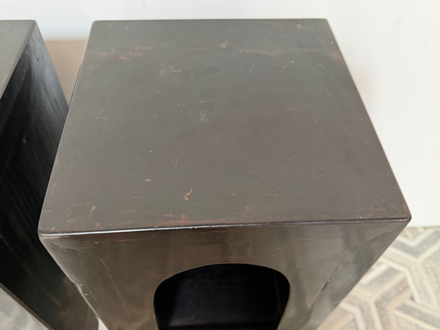 Just Added - Pair of Antique Chinese Stands Pedestal Tables 11.75W X 11.75D X 32H [Photo 6]