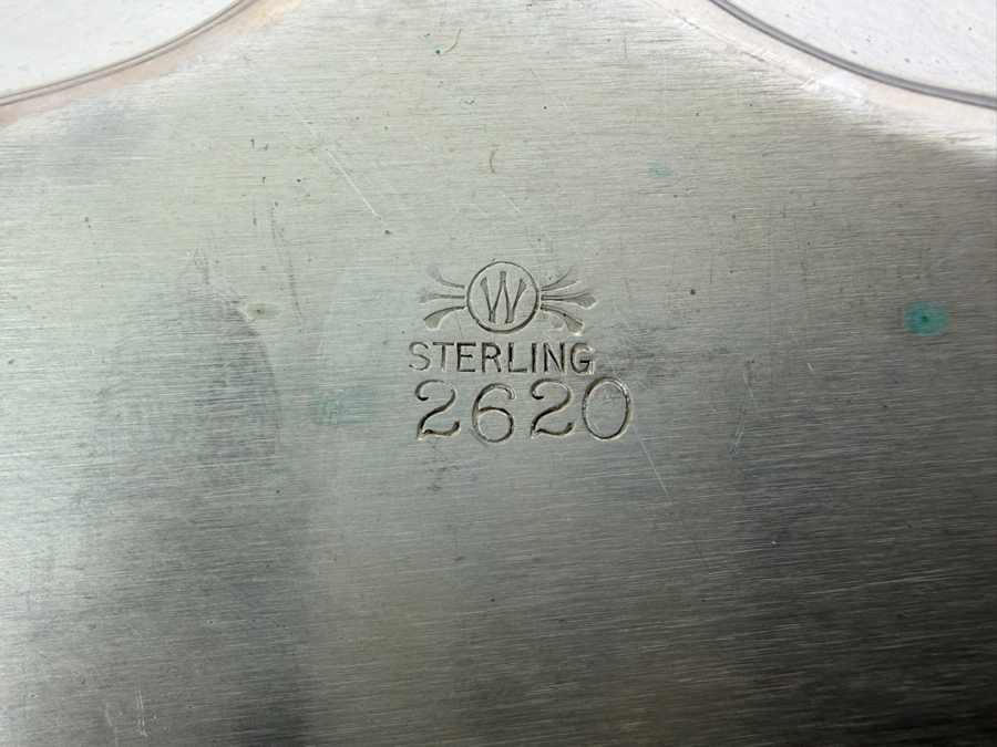 (12) Vintage Whiting Sterling Silver 6' Plates Featuring an Ornate Scrolled Rim and Shell Motifs 1,368.6g (Silver Melt Value $2,646) [Photo 7]