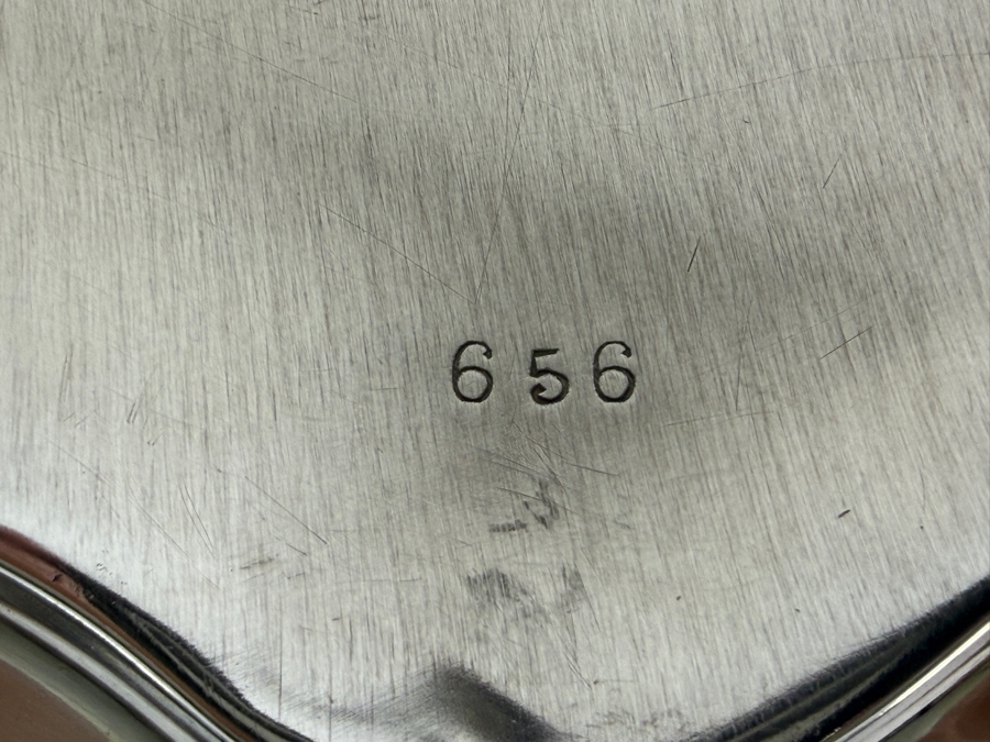 Exceptional Antique Art Nouveau Sterling Silver Footed Bowl 12.75'W X 3'H 767.4g (Silver Melt Value $1,483) [Photo 14]