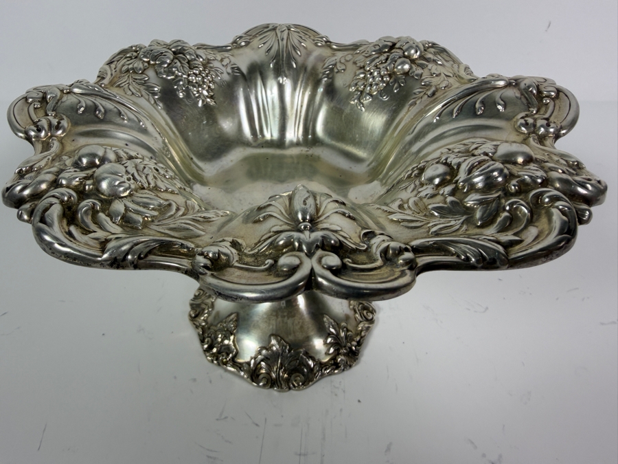 Reed And Barton Francis I Pattern Solid Sterling Silver Footed Compote Bowl 8' X 5' 427g (Silver Melt Value $825) [Photo 4]