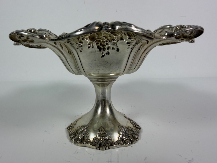 Reed And Barton Francis I Pattern Solid Sterling Silver Footed Compote Bowl 8' X 5' 427g (Silver Melt Value $825) [Photo 8]