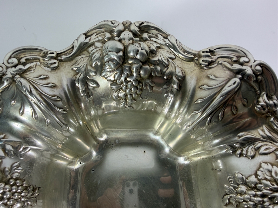 Reed And Barton Francis I Pattern Solid Sterling Silver Footed Compote Bowl 8' X 5' 427g (Silver Melt Value $825) [Photo 7]