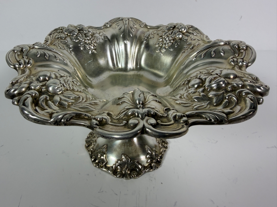 Reed And Barton Francis I Pattern Solid Sterling Silver Footed Compote Bowl 8' X 5' 427g (Silver Melt Value $825) [Photo 5]