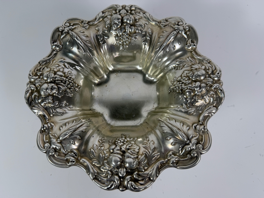 Reed And Barton Francis I Pattern Solid Sterling Silver Footed Compote Bowl 8' X 5' 427g (Silver Melt Value $825) [Photo 3]