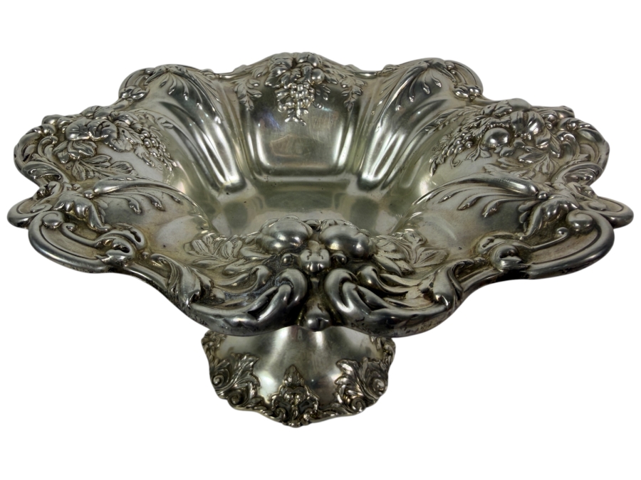 Reed And Barton Francis I Pattern Solid Sterling Silver Footed Compote Bowl 8' X 5' 427g (Silver Melt Value $825)