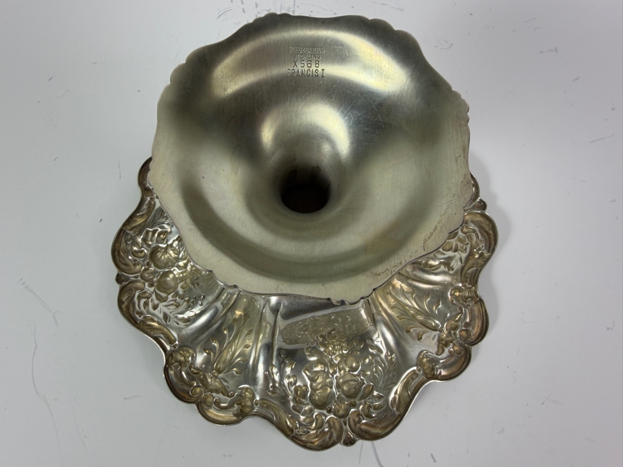Reed And Barton Francis I Pattern Solid Sterling Silver Footed Compote Bowl 8' X 5' 427g (Silver Melt Value $825) [Photo 12]