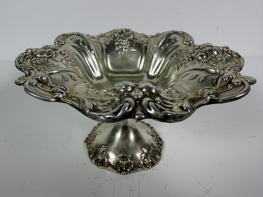 Reed And Barton Francis I Pattern Solid Sterling Silver Footed Compote Bowl 8' X 5' 427g (Silver Melt Value $825) [Photo 6]