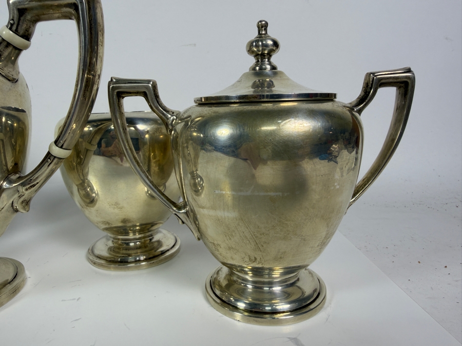 Vintage Sterling Silver Reed & Barton 5-Piece Tea and Coffee Service Set 2,366g (Silver Melt Value $4,574) [Photo 5]