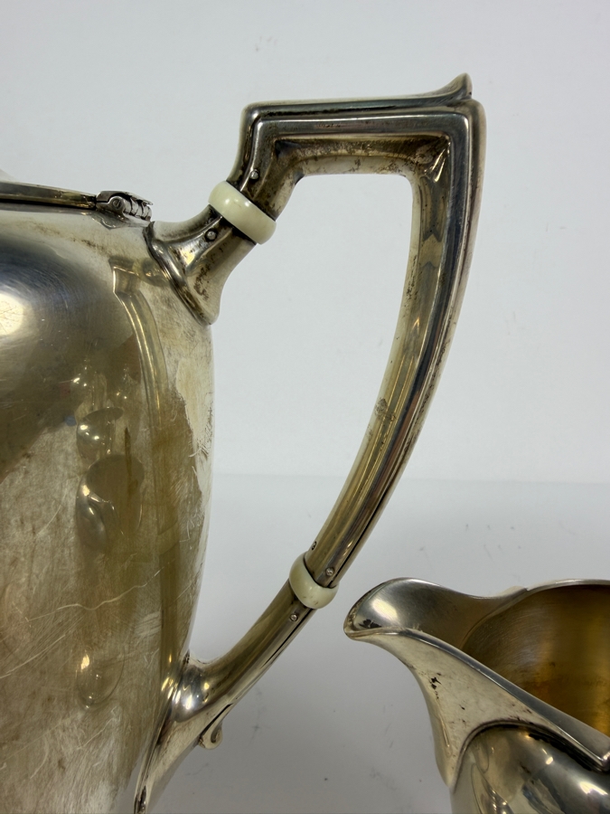 Vintage Sterling Silver Reed & Barton 5-Piece Tea and Coffee Service Set 2,366g (Silver Melt Value $4,574) [Photo 8]
